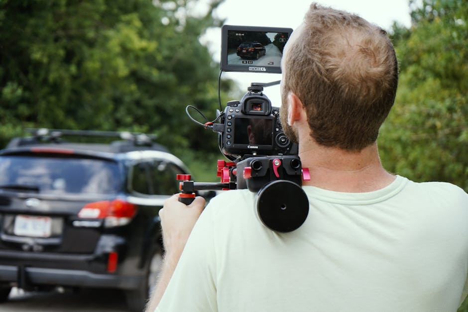 Wedding videographer filming an intimate moment